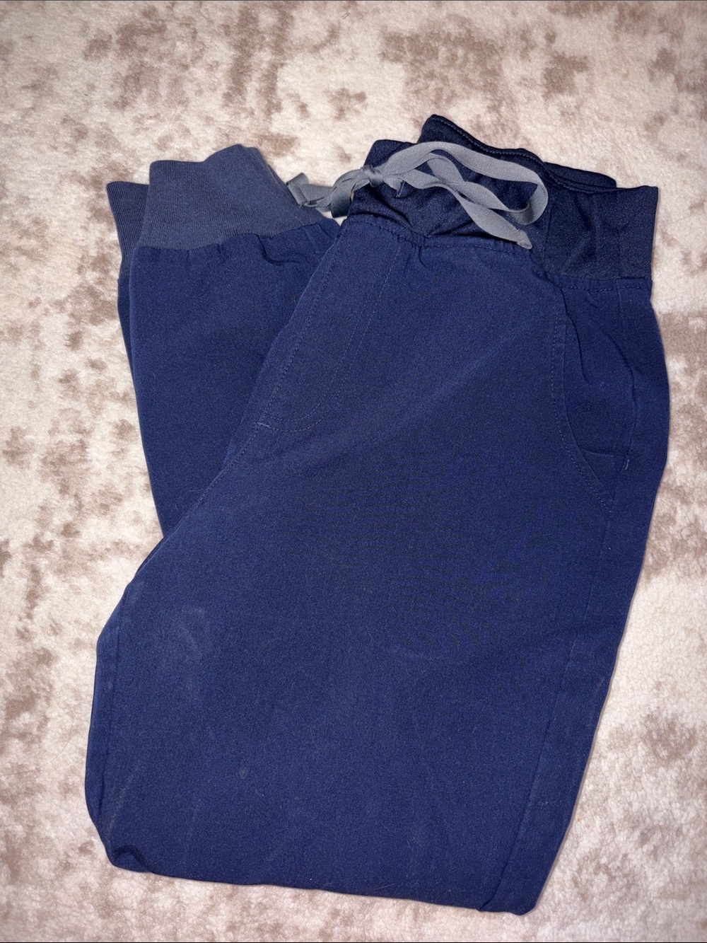 Figs Navy Women's Jogger Sweatpants with Drawstring Waist